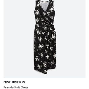 Nine Britton Magic Dress in black floral print